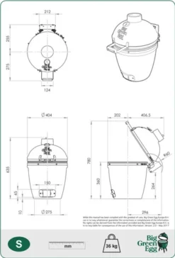 Big Green Egg Small + Onderstel -Pannen- Kokers Winkel 1000303