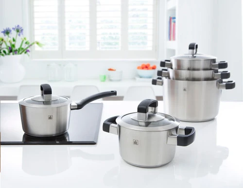 BK Conical Cool Glas Pannenset 5-delig + Koekenpan 24 Cm 3 BK Conical Cool Glas Pannenset 5-delig + Koekenpan 24 Cm - Afbeelding 3