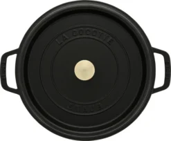 Staub Ronde Stoof-/Braadpan 26 Cm Zwart -Pannen- Kokers Winkel 1204583