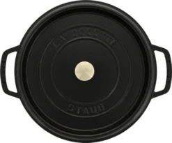 Staub Ronde Stoof-/Braadpan 28 Cm Zwart 12 Staub Ronde Stoof-/Braadpan 28 Cm Zwart -Pannen- Kokers Winkel 1205548