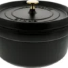 Staub Ronde Stoof-/Braadpan 26 Cm Zwart