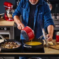 KitchenAid Forged Hardened Aluminium Koekenpannenset 20 + 24 + 28 Cm -Pannen- Kokers Winkel 1503587