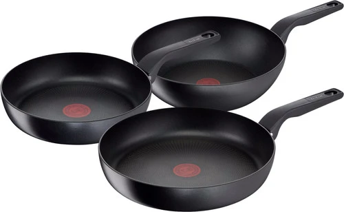 Tefal Hard Titanium Pro Koekenpannenset 24 + 28 Cm + Wokpan 28 Cm 1 Tefal Hard Titanium Pro Koekenpannenset 24 + 28 Cm + Wokpan 28 Cm