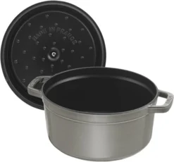 Staub Ronde Stoof-/Braadpan 28 Cm Grafietgrijs -Pannen- Kokers Winkel 1741344