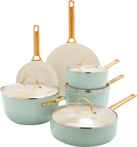 GreenPan Padova Mint Green Pannenset 6-delig 1 GreenPan Padova Mint Green Pannenset 6-delig