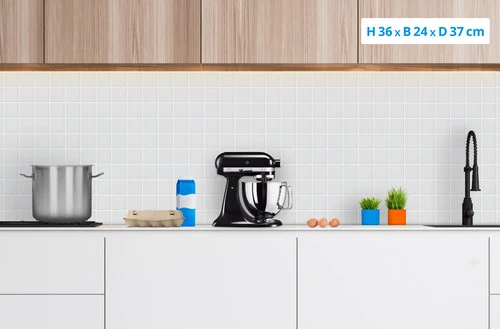 KitchenAid Artisan Mixer 5KSM125 Onyx Zwart + Pastaroller En -snijderset (3-delig) 3 KitchenAid Artisan Mixer 5KSM125 Onyx Zwart + Pastaroller En -snijderset (3-delig) - Afbeelding 3