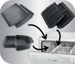 Tefal OptiGrill+ GC716D + Wafelaccessoire -Pannen- Kokers Winkel 1821769