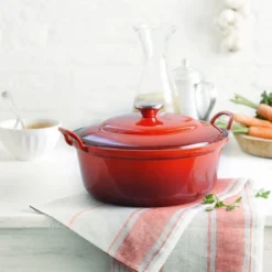 Le Creuset Faitout Braadpan 24 Cm Kersenrood -Pannen- Kokers Winkel 430800 1