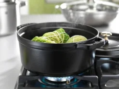 Staub Ronde Stoof-/Braadpan 24 Cm Zwart -Pannen- Kokers Winkel 440148