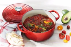 Le Creuset Signature Ronde Braadpan 24 Cm Kersenrood -Pannen- Kokers Winkel 900499