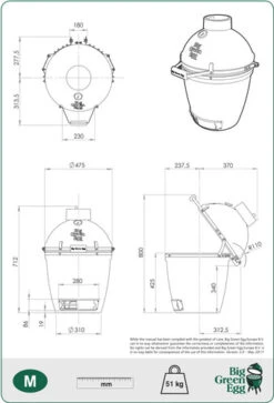 Big Green Egg Medium Compleet -Pannen- Kokers Winkel 988885